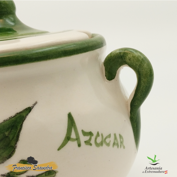 Azucarero de cerámica "Tricolor"