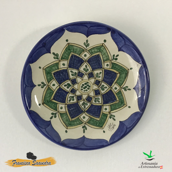 Plato único pintado a mano 25cm -201-