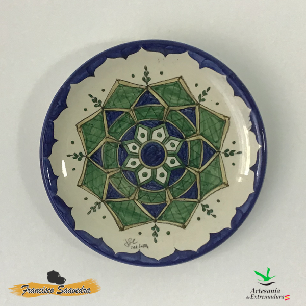 Plato único pintado a mano 25cm -202-