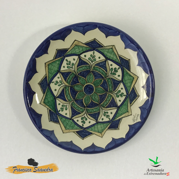 Plato único pintado a mano 25cm -203-