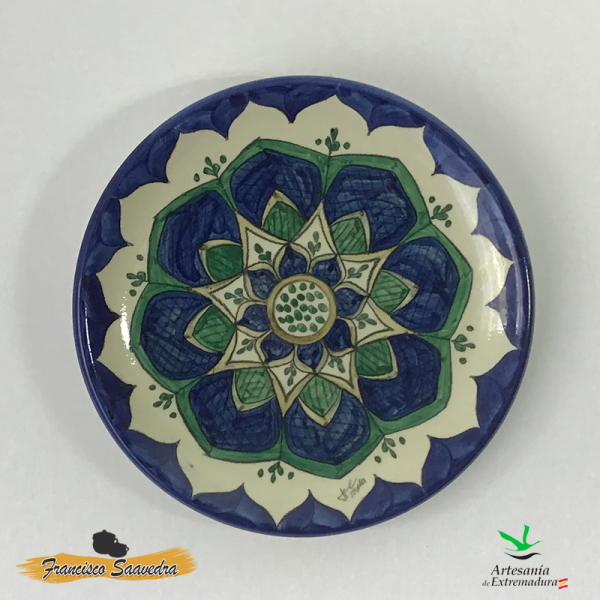 Plato único pintado a mano 25cm -205-