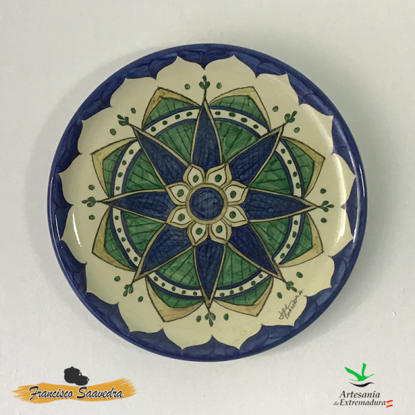 Plato único pintado a mano 30cm -01-