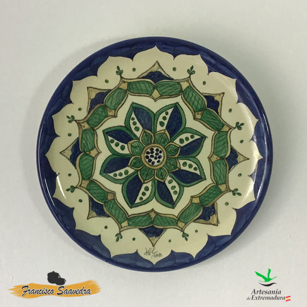 Plato único pintado a mano 30cm -02-