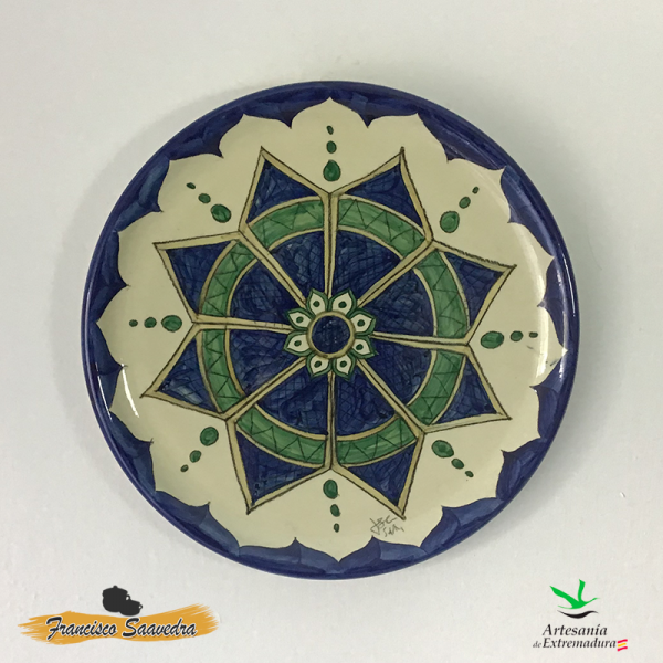 Plato único pintado a mano 30cm -03-