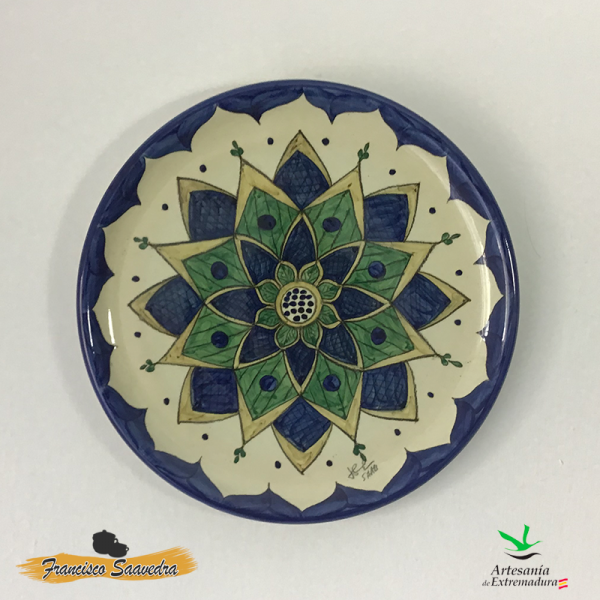 Plato único pintado a mano 30cm -05-