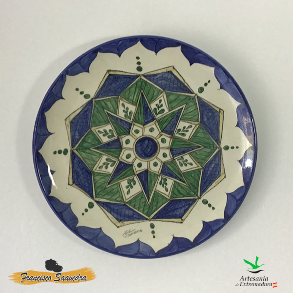 Plato único pintado a mano 35cm -101-