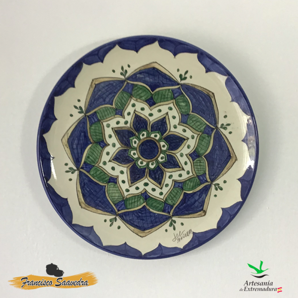 Plato único pintado a mano 35cm -102-