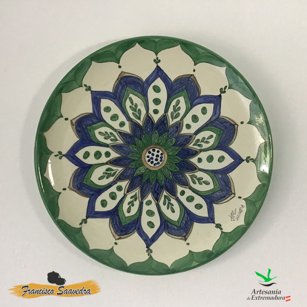 Plato único pintado a mano 35cm -103-