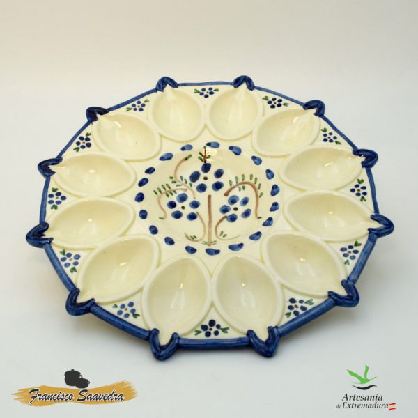 Plato Huevos Rellenos "Ramito Azul" 12 ud